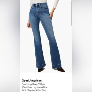 Good American Blue Flare Jeans